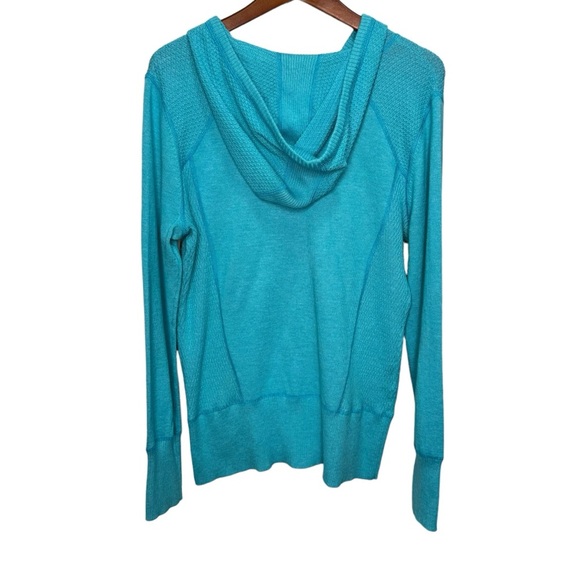 Eddie Bauer Blue Full Zip Hooded Lightweight Sweater Size Large - Picture 2 of 10